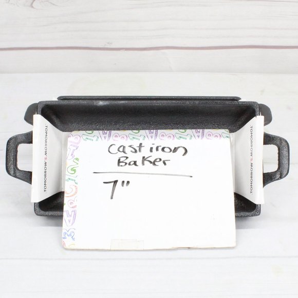 NEW Sharper Image Set of 2 Pre-Seasoned 7" Mini Cast Iron Rectangular Baker Pan - Picture 10 of 10